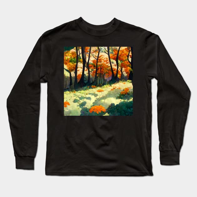 Autumn Wilderness Long Sleeve T-Shirt by endage